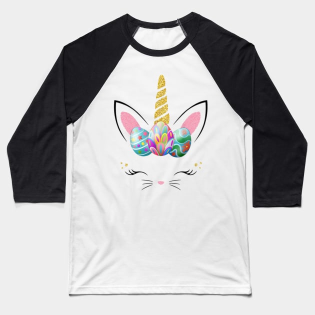 Unicorn Easter T Shirt Girl Easter Bunny bunnicorn Baseball T-Shirt by Kink4on